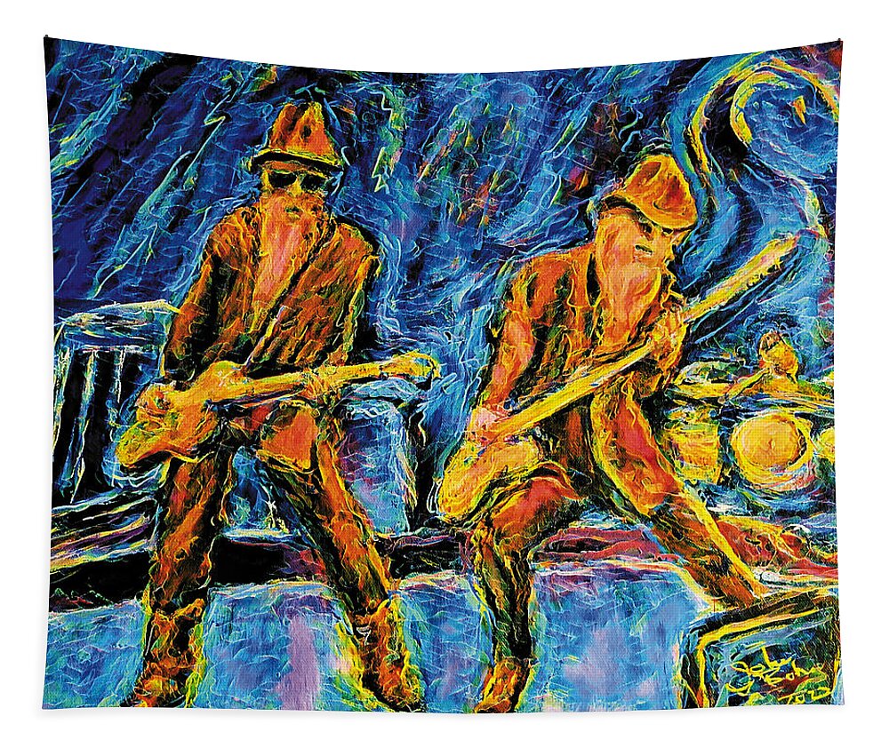 Zz Top Tapestry featuring the painting ZZ Top by John Bohn