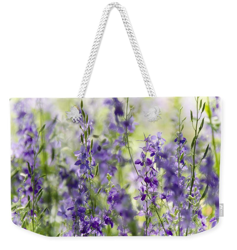 Purple Wildflowers Weekender Tote Bag featuring the photograph Fields of Lavender by Saija Lehtonen