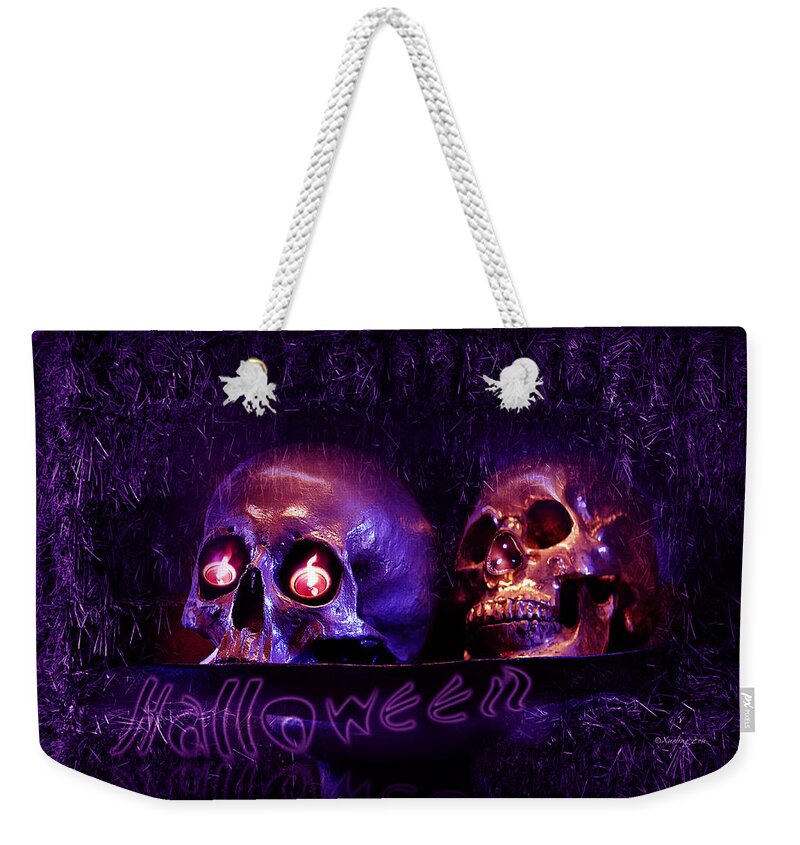 Night Of The Dead Weekender Tote Bag featuring the digital art Halloween Party by Xueling Zou