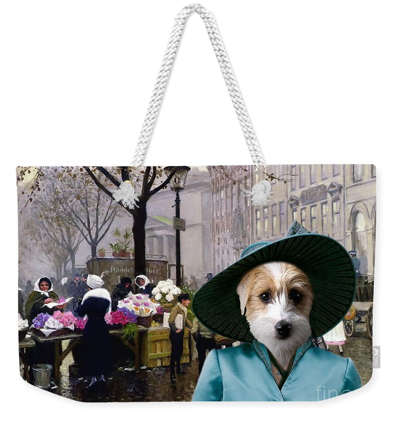 Jack Russell Terrier Weekender Tote Bag featuring the painting Jack Russell Terrier Art Canvas Print by Sandra Sij