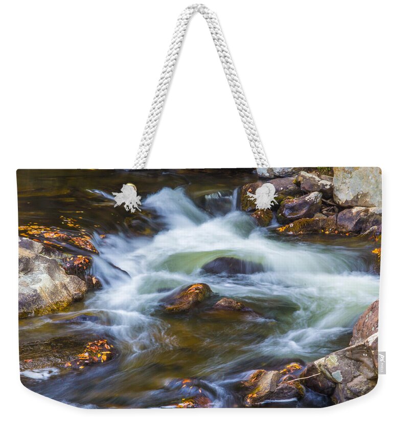 Nc Weekender Tote Bag featuring the photograph Linville Falls by Patricia Schaefer