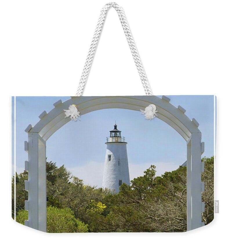 North Carolina Weekender Tote Bag featuring the photograph Ocracoke Island Lighthouse by Mike McGlothlen