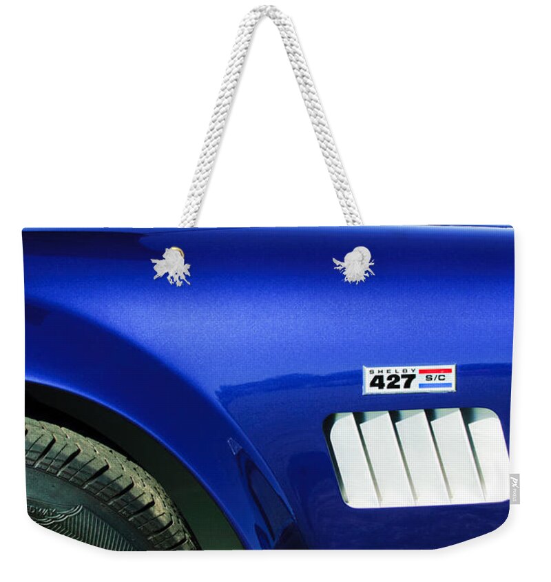 Shelby Cobra 427 Engine Weekender Tote Bag featuring the photograph Shelby Cobra 427 Engine by Jill Reger