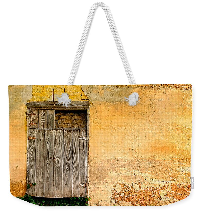 Door Weekender Tote Bag featuring the photograph The Back Door by David and Carol Kelly