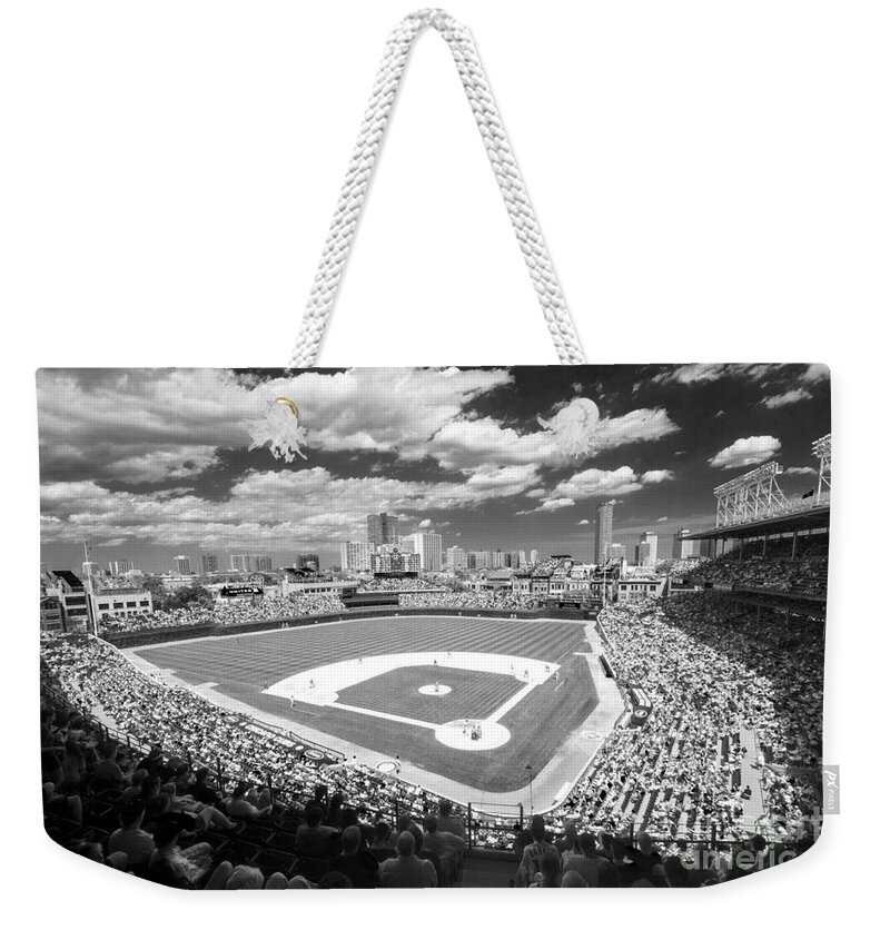 Chicago Weekender Tote Bag featuring the photograph 0416 Wrigley Field Chicago by Steve Sturgill