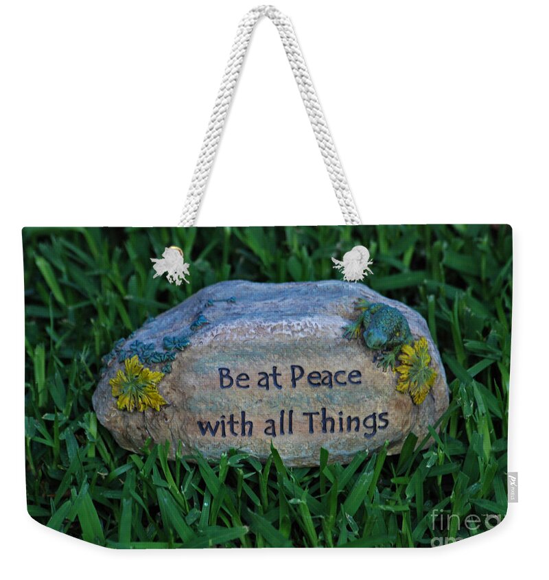  Weekender Tote Bag featuring the photograph 1-1 Be At Peace by Joseph Keane
