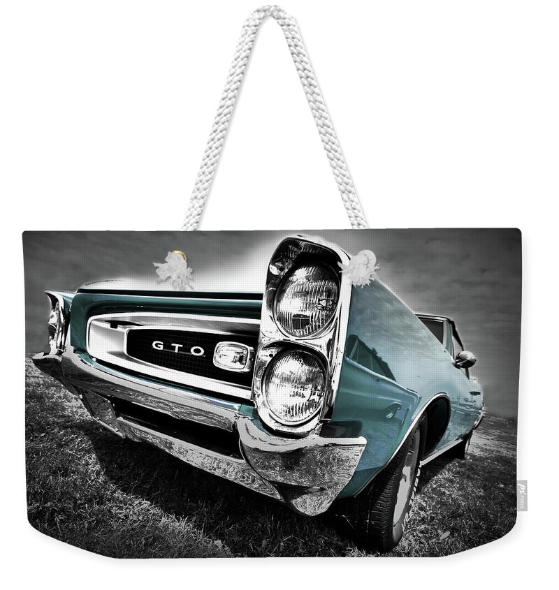 1966 Weekender Tote Bag featuring the photograph 1966 Pontiac GTO #6 by Gordon Dean II