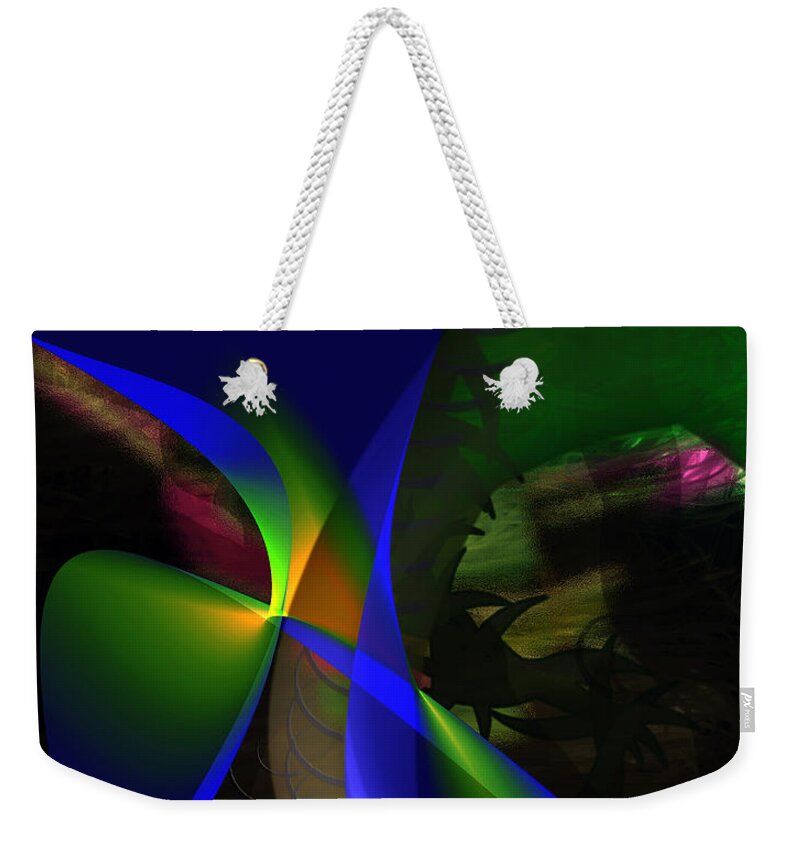 Contemporary Weekender Tote Bag featuring the painting A Dream by Gerlinde Keating