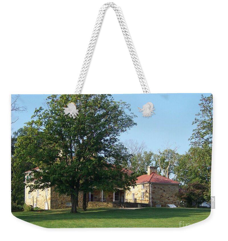 Adena Weekender Tote Bag featuring the photograph Adena Mansion by Charles Robinson