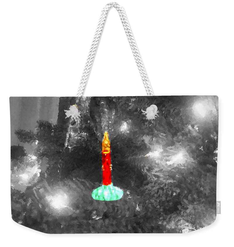 Christmas Weekender Tote Bag featuring the painting Antique Bubbling Light #1 by Bruce Nutting