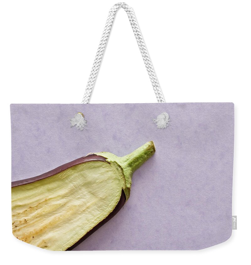 Aubergine Weekender Tote Bag featuring the photograph Aubergine #1 by Tom Gowanlock