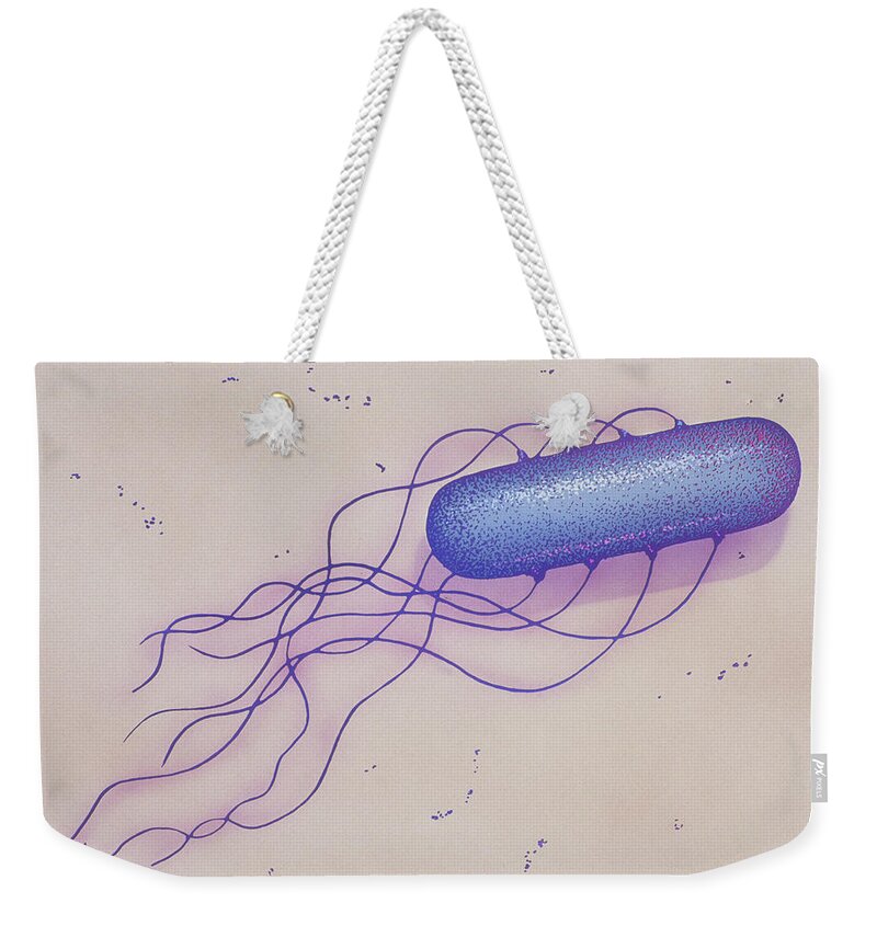 Aerobic Weekender Tote Bag featuring the photograph Bacillus Sp #1 by Chris Bjornberg