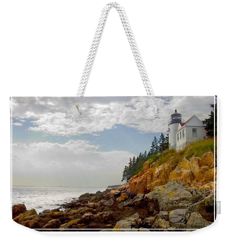 Maine Lighthouse Weekender Tote Bag featuring the photograph Bass Harbor Head Lighthouse by Mike McGlothlen