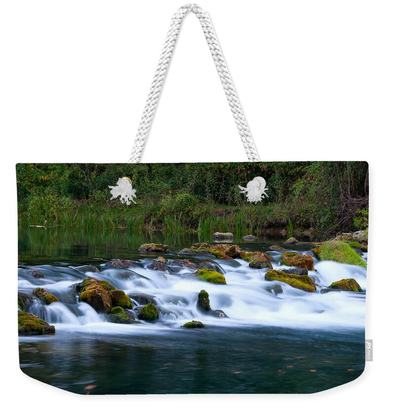 Waterfall Weekender Tote Bag featuring the photograph Bennett Spring #1 by Steve Stuller