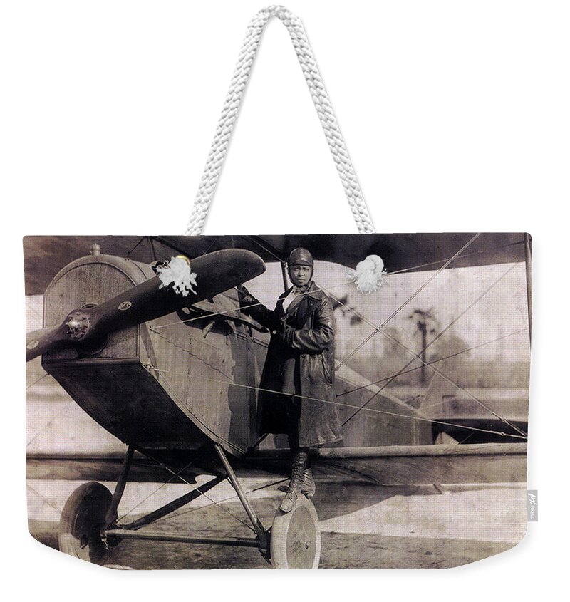 Aviation Weekender Tote Bag featuring the photograph Bessie Coleman, American Aviator by Science Source