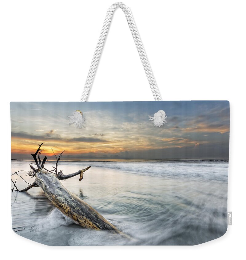 Abstract Weekender Tote Bag featuring the photograph Bough in Ocean #1 by Peter Lakomy