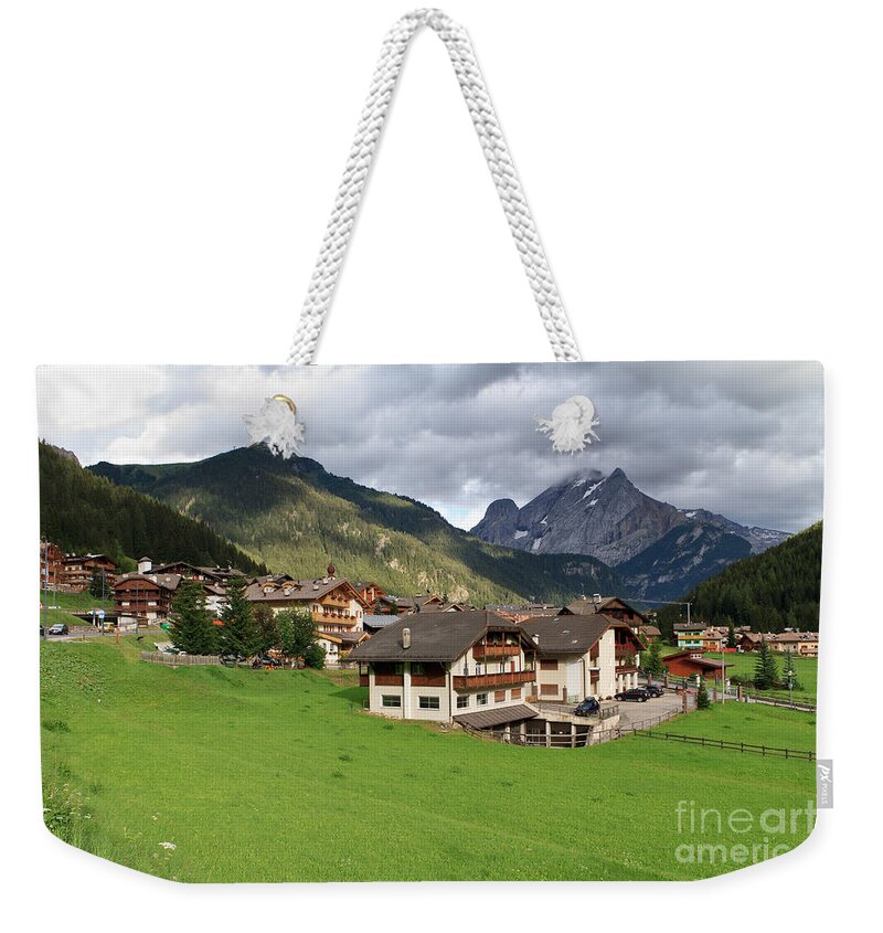 Alpine Weekender Tote Bag featuring the photograph Canazei - Val di Fassa #1 by Antonio Scarpi
