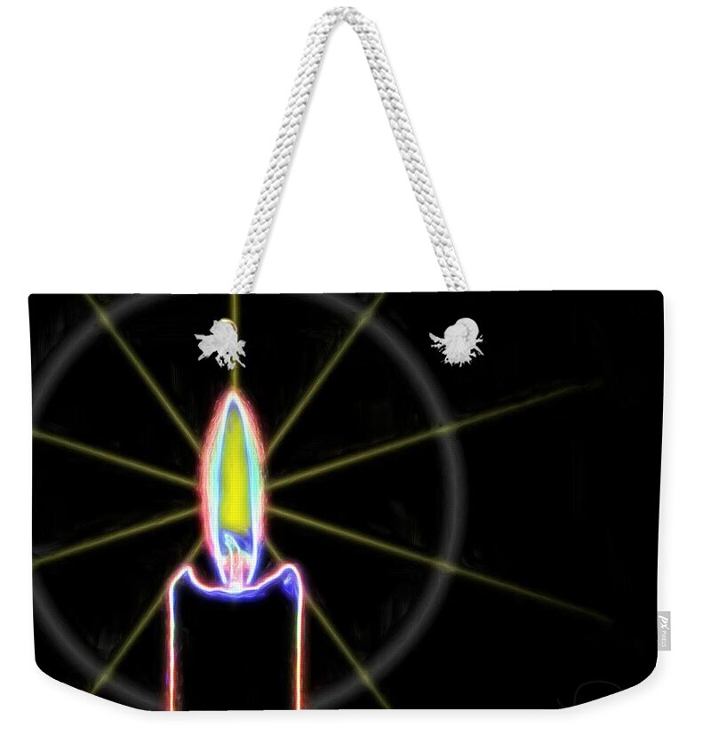 Candle Weekender Tote Bag featuring the photograph Candle #1 by Ludwig Keck