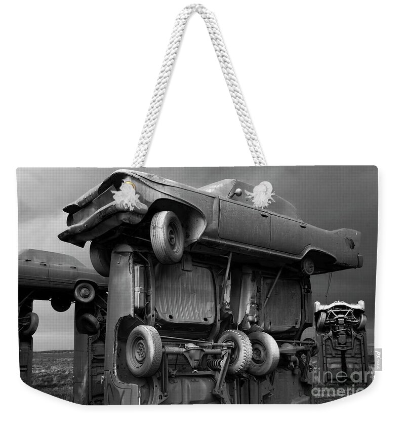Carhenge Weekender Tote Bag featuring the photograph Carhenge 4 #1 by Bob Christopher