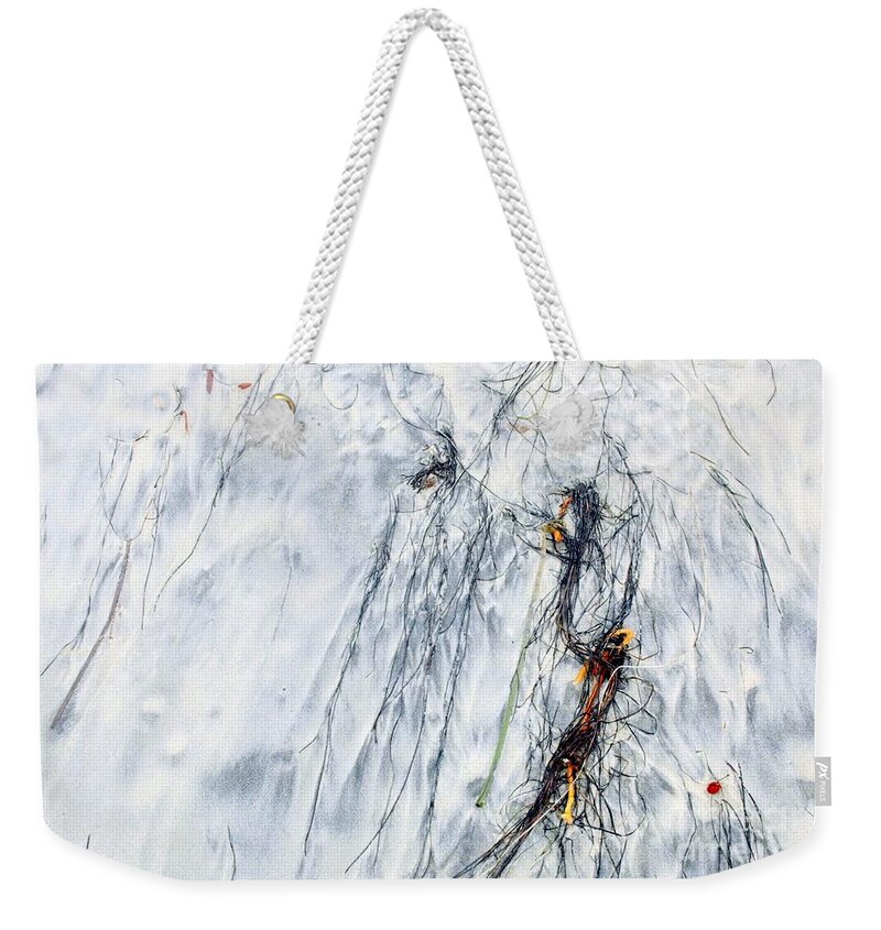 Seaweed On The Sand Weekender Tote Bag featuring the photograph Cascade #1 by Richard Omura