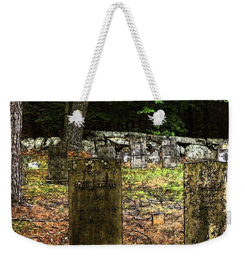 Cemetery Weekender Tote Bag featuring the photograph Cemetery #1 by Mim White