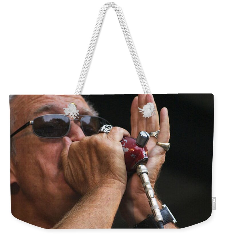 Jazz Weekender Tote Bag featuring the photograph Charlie Musselwhite #1 by Craig Lovell