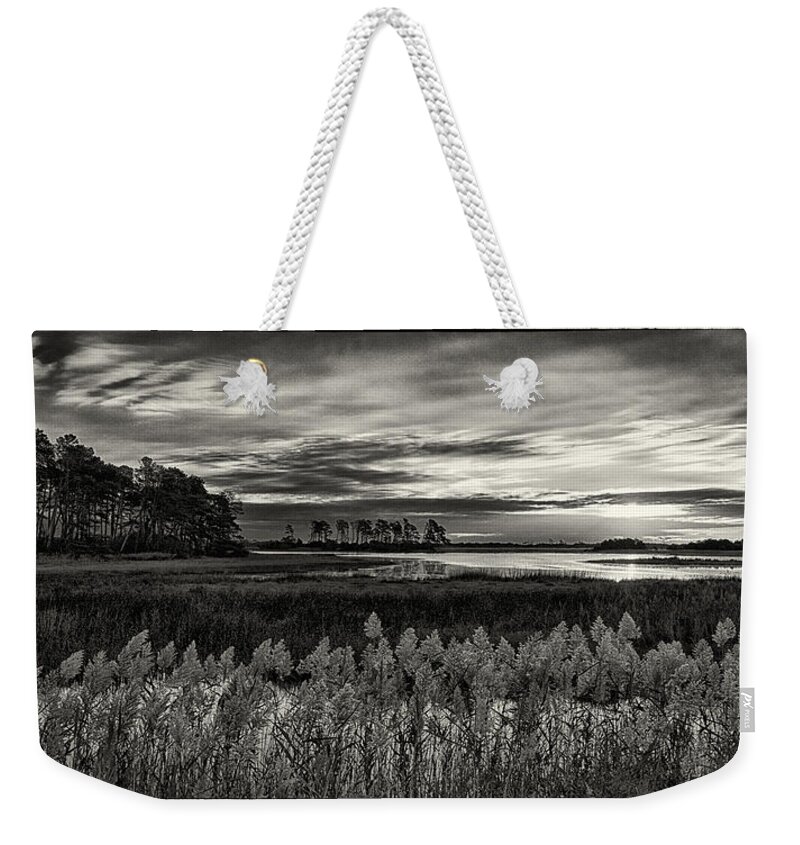 Sunrise Weekender Tote Bag featuring the photograph Chincoteague Sunrise #2 by Robert Fawcett