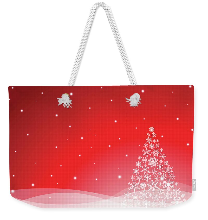 Holiday Weekender Tote Bag featuring the digital art Christmas Background #1 by Traffic analyzer