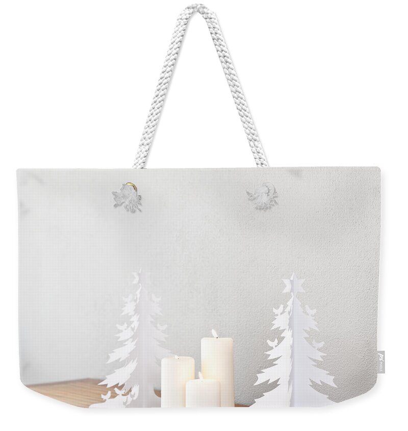 Apartment Weekender Tote Bag featuring the photograph Christmas tree #1 by U Schade