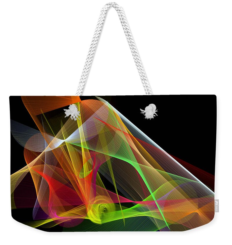 Abstract Art Weekender Tote Bag featuring the digital art Color Symphony by Rafael Salazar