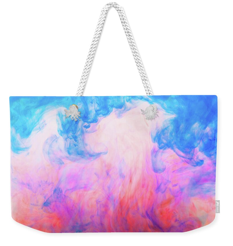 Art Weekender Tote Bag featuring the photograph Colorful Dyes In Water #1 by Diane Macdonald