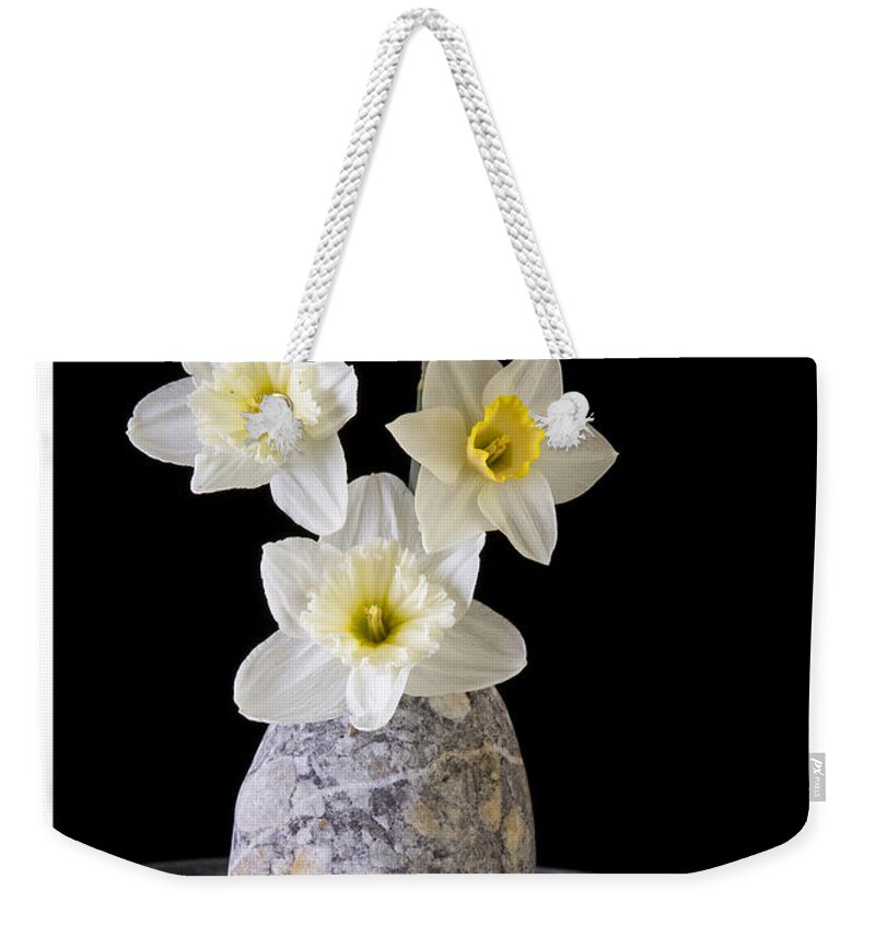 Narcissus Weekender Tote Bag featuring the photograph Daffodils #1 by Edward Fielding