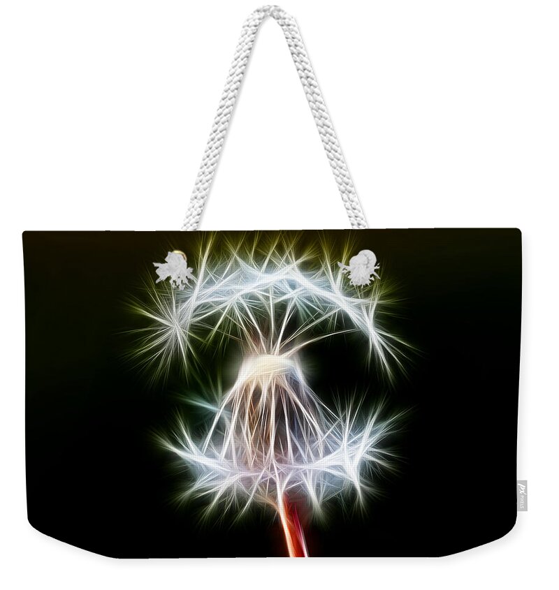 Nature Weekender Tote Bag featuring the digital art Dandelion #6 by Michal Boubin