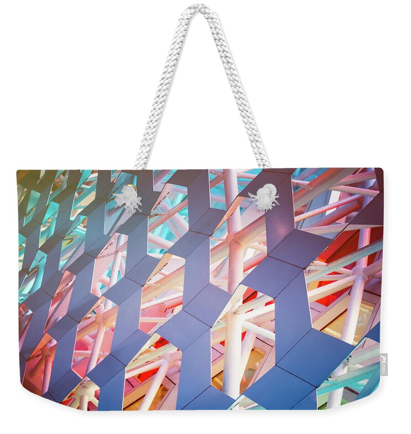 Corporate Business Weekender Tote Bag featuring the photograph Detail Shot Of Patterned Wall #1 by Fanjianhua