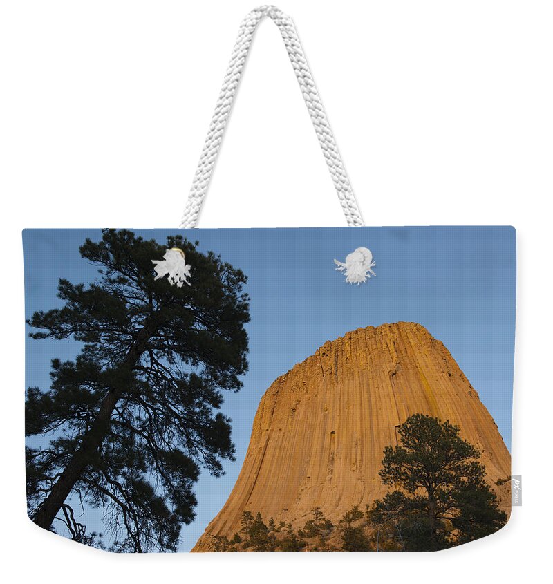Kevin Schafer Weekender Tote Bag featuring the photograph Devils Tower National Monument Wyoming by Kevin Schafer