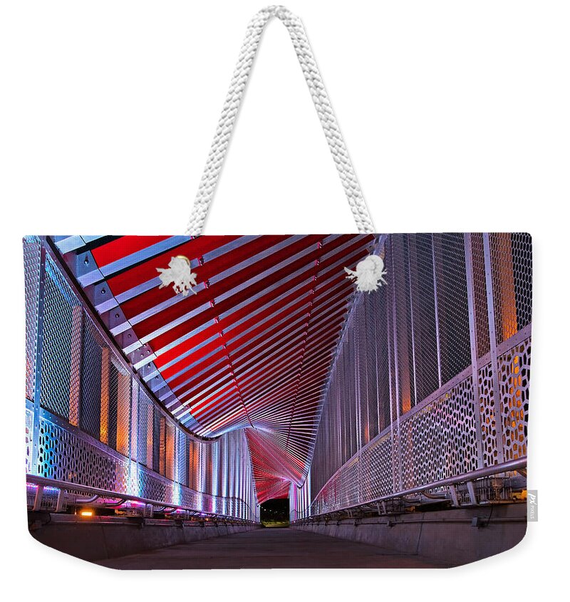 Double Weekender Tote Bag featuring the photograph Double Helix Footbridge #1 by Farol Tomson
