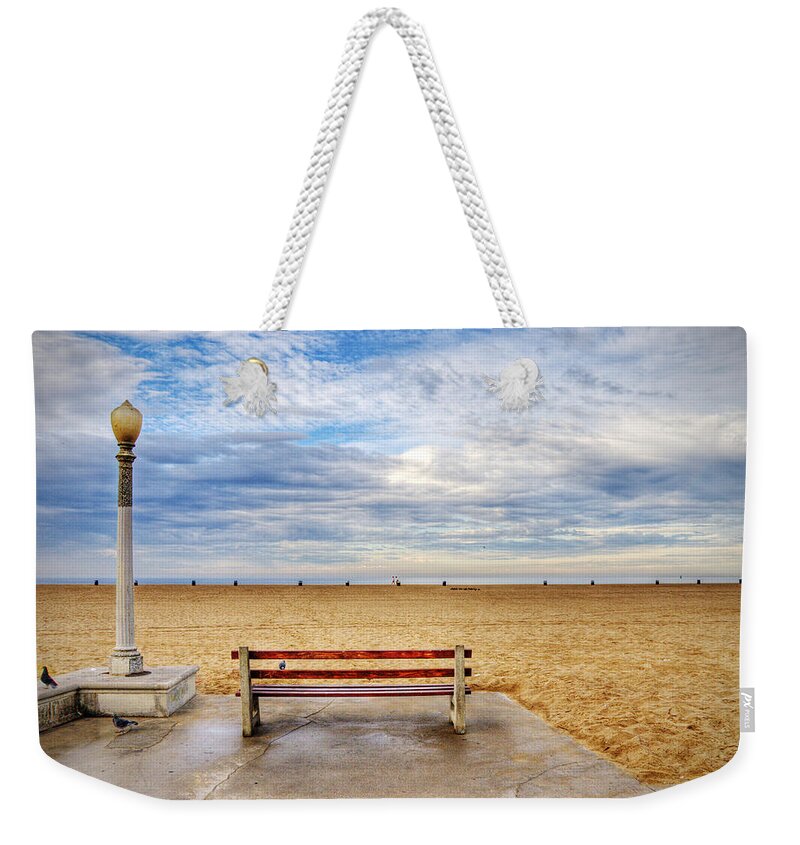 California Weekender Tote Bag featuring the photograph Early Morning at the Beach by Chuck Staley