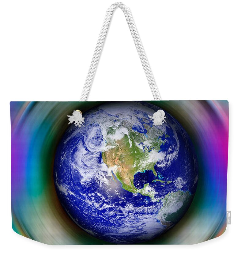 Background Weekender Tote Bag featuring the digital art Earth #1 by Steve Ball