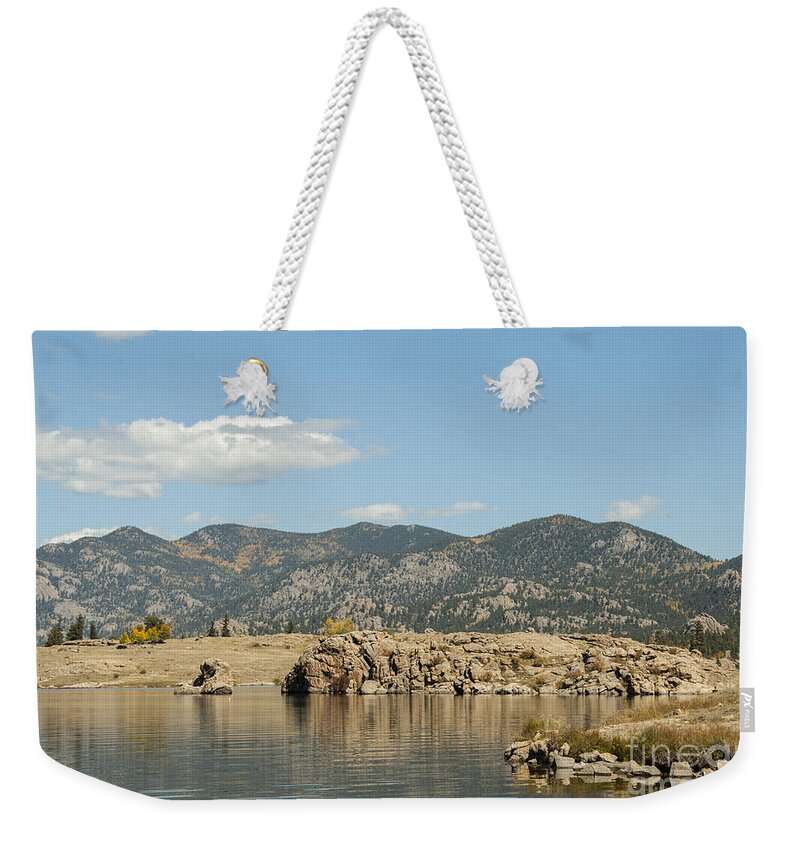 11 Mile Reservoir Weekender Tote Bag featuring the photograph Eleven Mile State Park #1 by Juli Scalzi