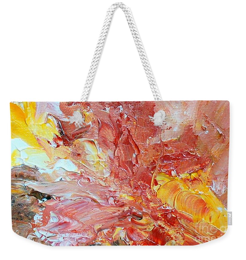 Abstract Weekender Tote Bag featuring the painting Endless Summer by Teresa Wegrzyn
