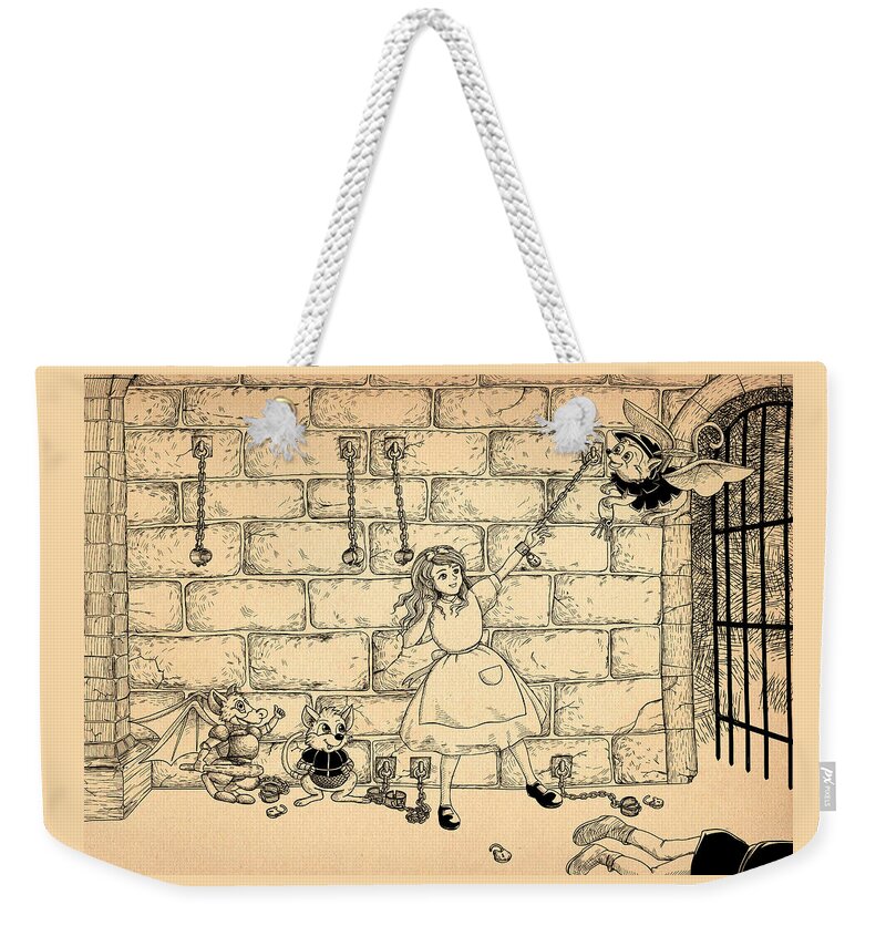 Wurtherington Weekender Tote Bag featuring the drawing Escape #2 by Reynold Jay