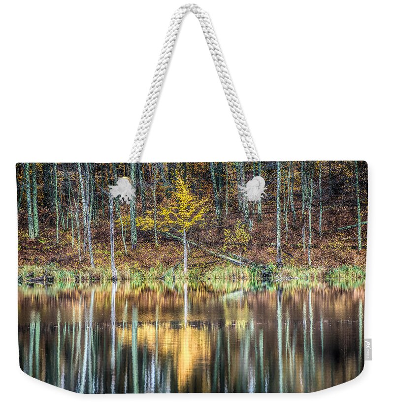Autumn Weekender Tote Bag featuring the photograph Fall Reflections #1 by Paul Freidlund