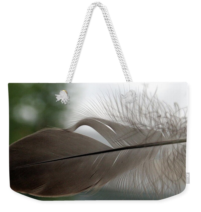 Feather Weekender Tote Bag featuring the photograph Feather #1 by Valerie Collins