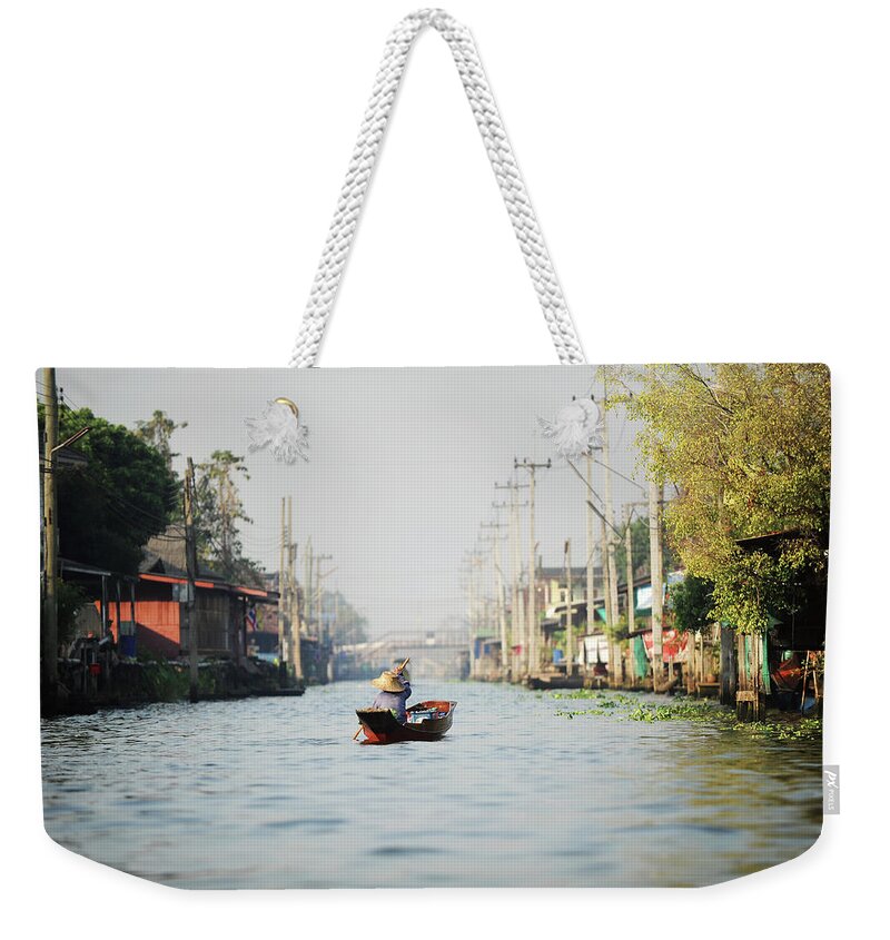 People Weekender Tote Bag featuring the photograph Floating Market #1 by Carlos Nizam