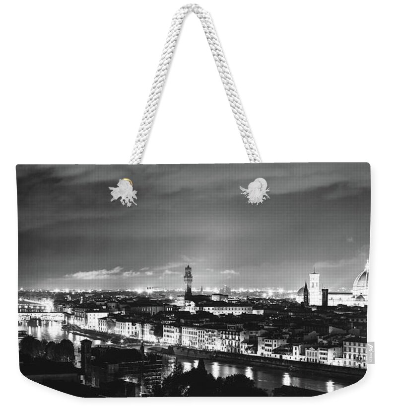 Panoramic Weekender Tote Bag featuring the photograph Florence #1 by Deimagine
