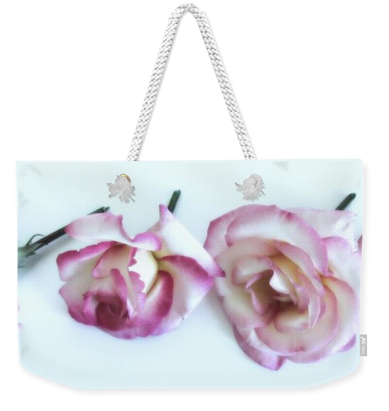 Four Weekender Tote Bag featuring the photograph Four Roses #2 by Marianna Mills
