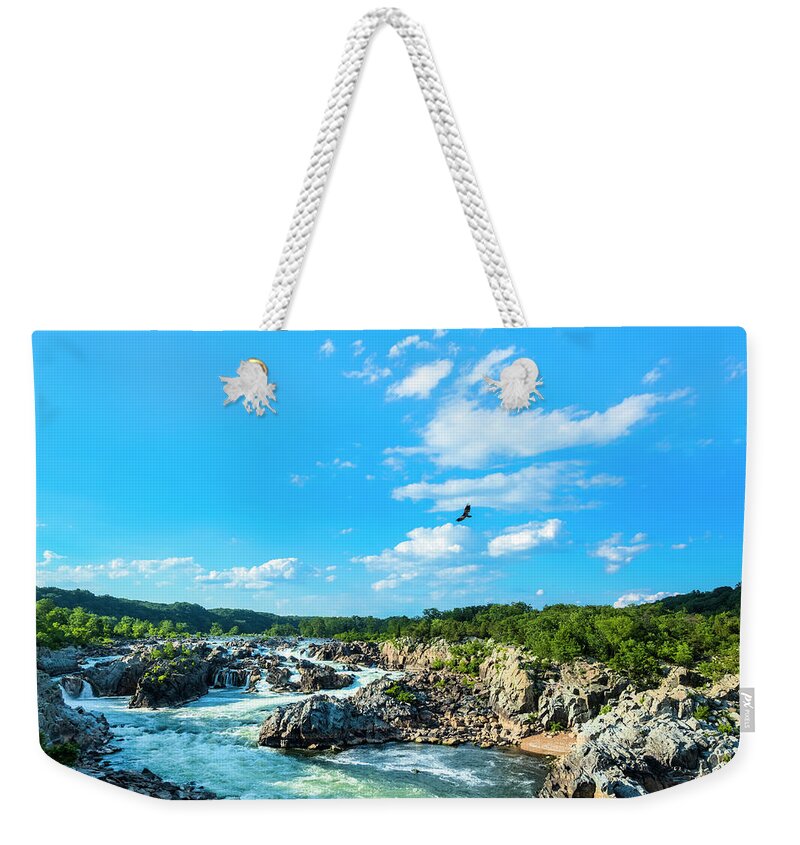 Animals In The Wild Weekender Tote Bag featuring the photograph Great Falls Of The Potomac #1 by Drnadig