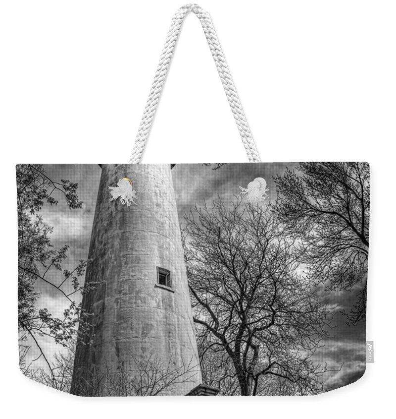 Lighthouse Weekender Tote Bag featuring the photograph Grosse Point Lighthouse by Scott Norris
