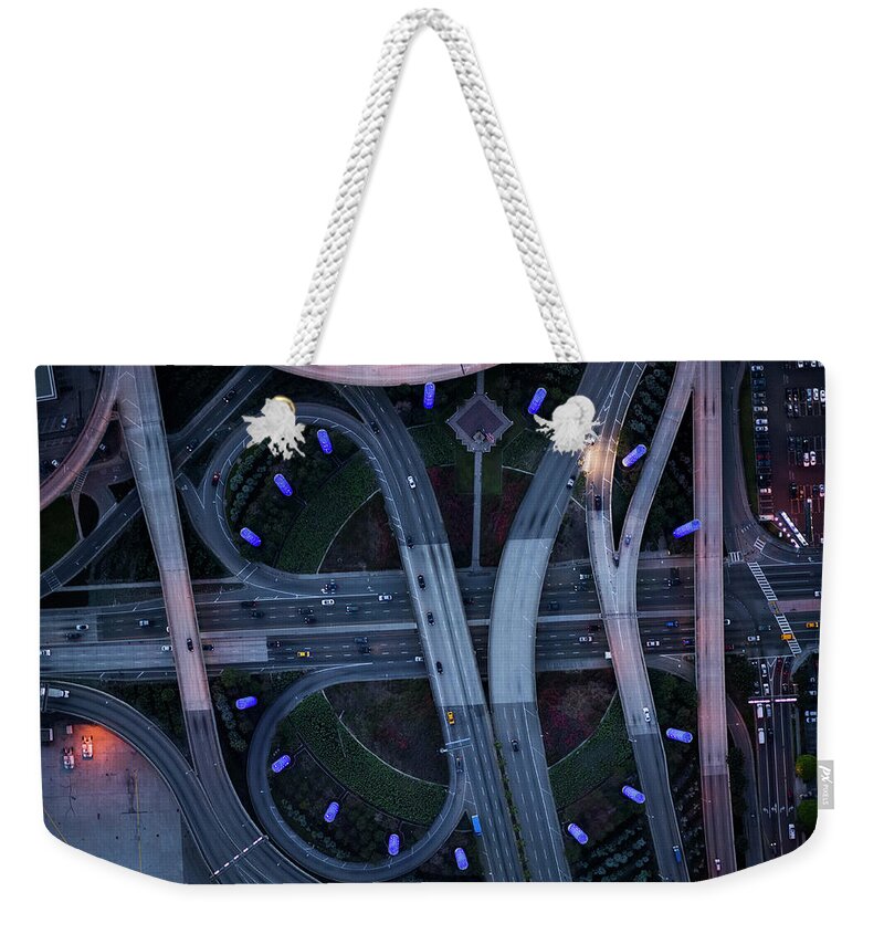 California Weekender Tote Bag featuring the photograph Highway Of Los Angeles #1 by Michael H