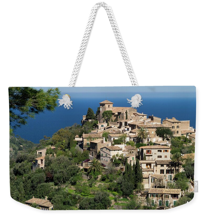 Scenics Weekender Tote Bag featuring the photograph Hilltop Village Of Deia, Mallorca, Spain by Travelpix Ltd
